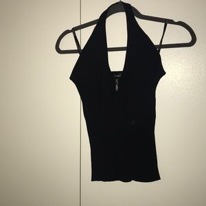 Bebe black halter tank top